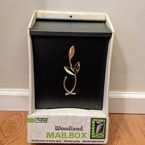 Arts & Crafts Style Leigh Wall Mounted HD Steel Mailbox Woodland City #4006 NIB